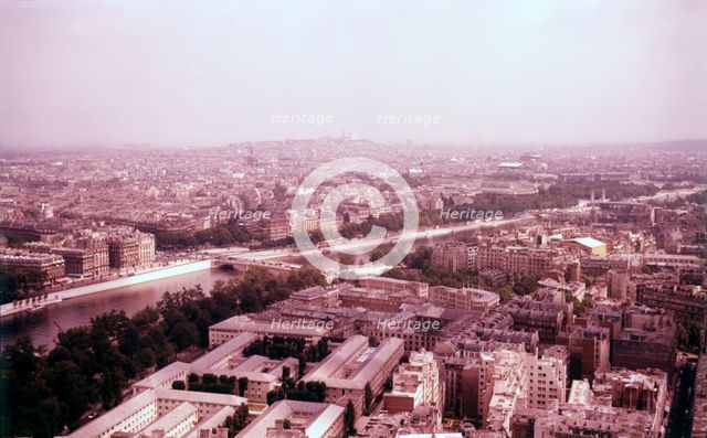 View from the Eiffel Tower, Paris, France, c1955. Creator: Arthur Charles Kirby Ware.