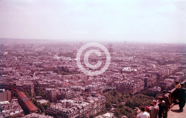 View from the Eiffel Tower, Paris, France, c1955. Creator: Arthur Charles Kirby Ware.
