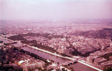 View from the Eiffel Tower, Paris, France, c1955. Creator: Arthur Charles Kirby Ware