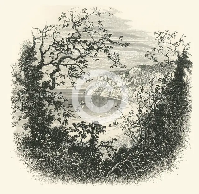'View from the Entrance to Shanklin Chine', c1870.