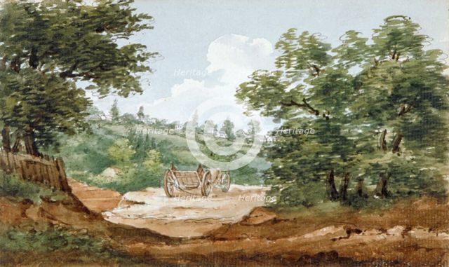 View from the excavations of Highgate Tunnel, London, 1812. Artist: George Arnald