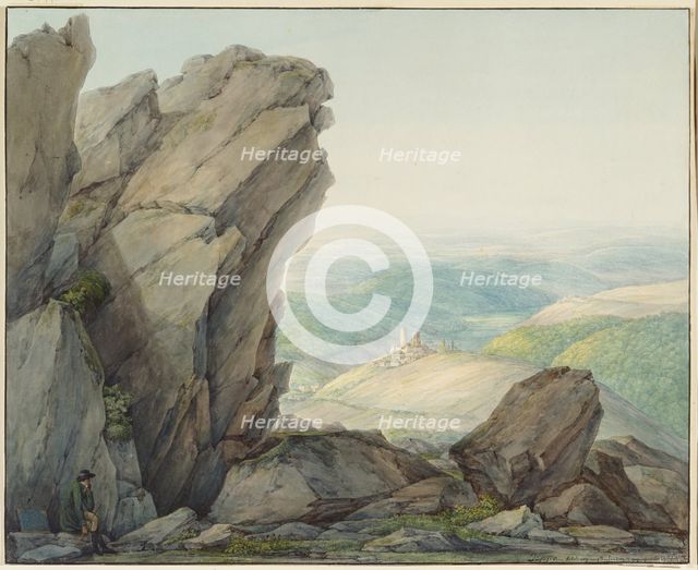 View from the Feldberg (Taunus) to Reifenberg, 1808. Creator: Christian Georg Schütz.
