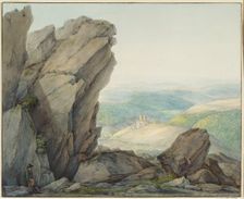 View from the Feldberg (Taunus) to Reifenberg, 1808. Creator: Christian Georg Schütz