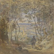 View from the forest of Eppstein, c1850-1905. Creator: Anton Burger