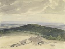 View from the Großer Feldberg to the Kleiner Feldberg, 1843. Creator: Carl Theodor Reiffenstein