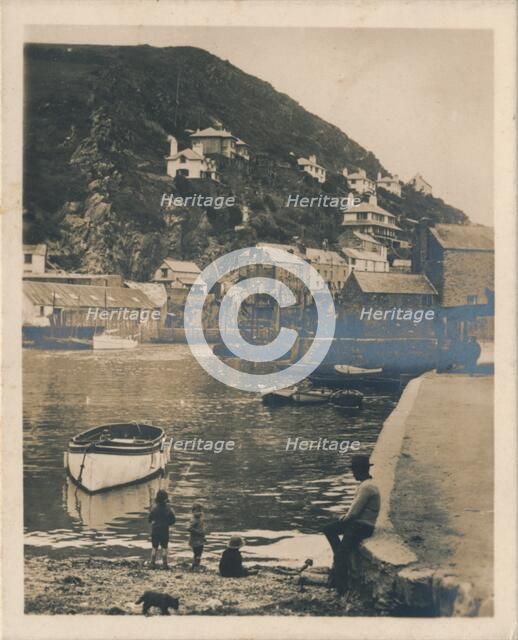 'View from the Harbour - Polperro', 1927. Artist: Unknown.