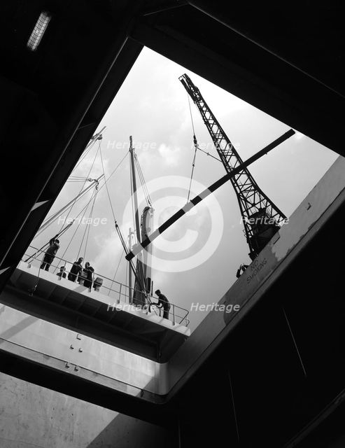 View from the hold of the 'Manchester Renown', Manchester, 1964.  Creator: Michael Walters.