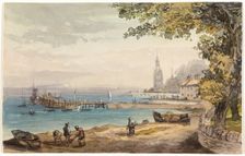 View from the Hotel Swanaze, India, n.d. Creator: Sir Charles D'Oyly