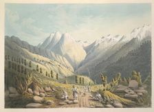 View from the Kali Mandi Pass, c1826. Creator: James Manson