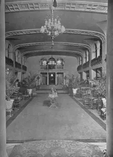 View from the lobby across the ballroom, Hotel Statler, Buffalo, New York, 1923