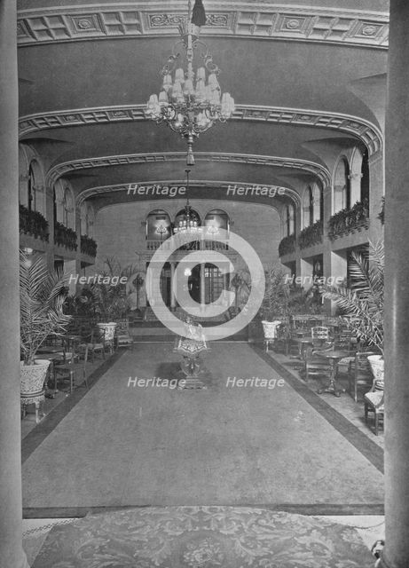 View from the lobby across the ballroom, Hotel Statler, Buffalo, New York, 1923. Artist: Unknown.