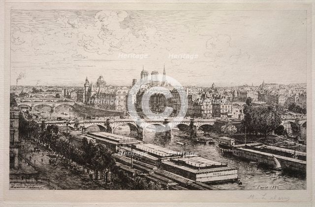 View from the Louvre, 1882. Creator: Maxime Lalanne (French, 1827-1886).