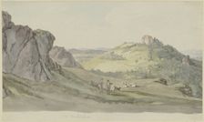View from the Madelstein towards Wartburg Castle, c1795-1799. Creator: Georg Melchior Kraus