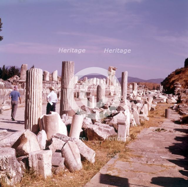 View from the Market Place, Ephesus, Turkey, c1955.  Creator: Arthur Charles Kirby Ware.