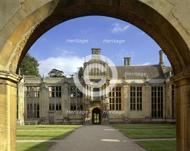 View from the north side of the inner court of Kirby Hall, Northamptonshire, c2000s(?). Artist: Unknown.