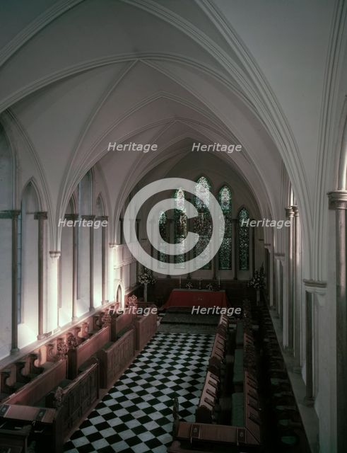 View from the organ loft, Lambeth Palace chapel, London, 1955. Creator: Arthur Charles Kirby Ware.