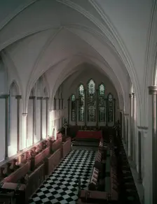 View from the organ loft, Lambeth Palace chapel, London, 1955. Creator: Arthur Charles Kirby Ware