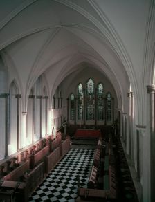 View from the organ loft, Lambeth Palace chapel, London, 1955. Creator: Arthur Charles Kirby Ware