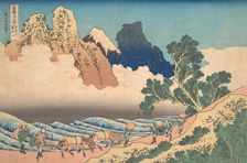 View from the Other Side of Fuji from the Minobu River (Minobugawa ura Fuji), from ..., ca. 1830-32. Creator: Hokusai