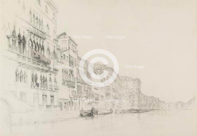 View from the Palazzo Bembo to the Palazzo Grimani, Venice, May - June 1870. Artist: John Ruskin.