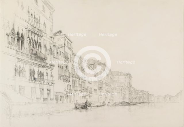 View from the Palazzo Bembo to the Palazzo Grimani, Venice, May - June 1870. Artist: John Ruskin.
