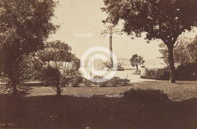 View from the park on Monte Pincio towards the Vatican, Rome, between 1870-1880. Creator: Unknown.