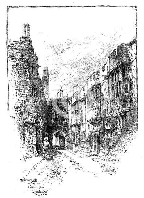 View from the Quadrangle, Windsor Castle, c1888. Artist: Unknown