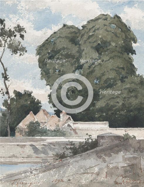 View from the Ramparts at Chartres, 1893. Creator: Henri-Joseph Harpignies.