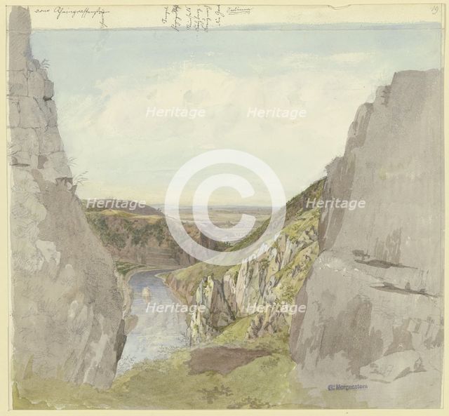View from the Rheingrafenstein into the Nahe Valley, mid-late 19th century. Creator: Carl Morgenstern.