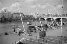 View from the Royal Festival Hall, South Bank, Lambeth, London, c1951-1962. Artist: SW Rawlings