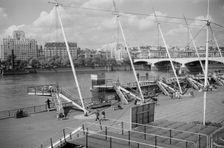 View from the Royal Festival Hall, South Bank, Lambeth, London, c1951-1962. Artist: SW Rawlings