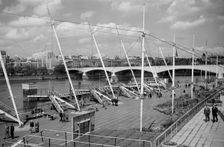 View from the Royal Festival Hall, South Bank, Lambeth, London, c1951. Artist: SW Rawlings