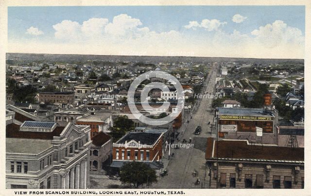 View from the Scanlon Building, Houston, Texas, USA, 1911. Artist: Unknown
