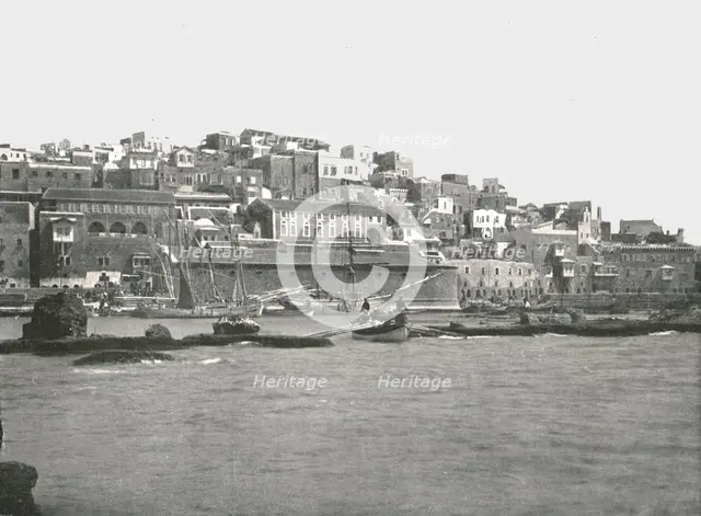 View from the sea, Jaffa, Palestine, 1895. Creator: W & S Ltd.