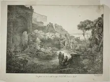 View From the Second Terrace of the Villa d'est at Tivoli, 1817. Creator: Claude Thiénon