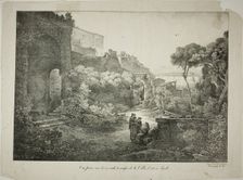 View From the Second Terrace of the Villa d'est at Tivoli, 1817. Creator: Claude Thiénon