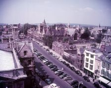 View from the Sheldonian Theatre, Oxford, c1955. Broad St., Balliol, St. John's and Trinity colleges Creator: Arthur Charles Kirby Ware