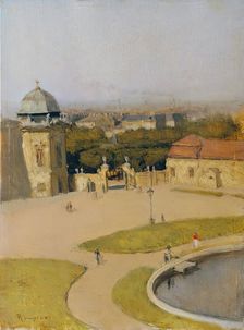 View from the southwest onto the Upper Belvedere, undated. (c1890s). Creator: Franz Rumpler