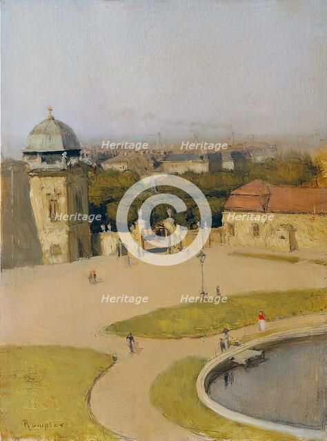 View from the southwest onto the Upper Belvedere, undated. (c1890s). Creator: Franz Rumpler.