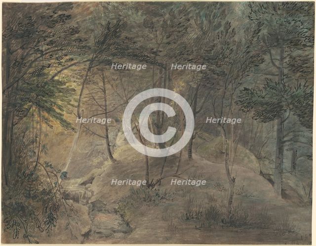 View from the Springhouse at Echo, c. 1808. Creator: William Russell Birch.