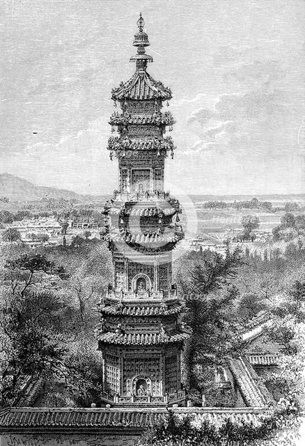 View from the Summer Palace, Peking, c1890. Artist: Unknown