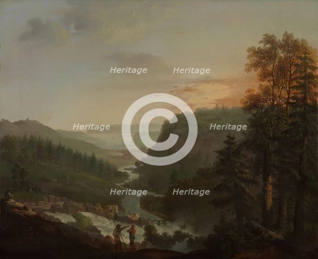 View from Tistedalen towards Halden, c1793. Creator: Christian August Lorentzen.