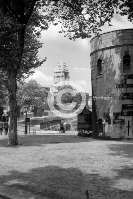 View from Tower Gardens looking towards the Port of London Authority Office, London, c1945-c1965.  Artist: SW Rawlings