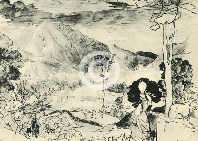 View from Trento, 1815, (1943). Creator: Carl Philipp Fohr.