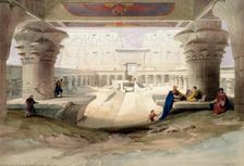View from under the Portico of Temple of Edfou, Upper Egypt 1846. Creator: Louis Haghe