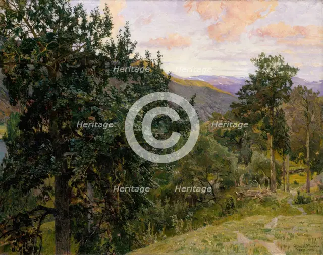View from Vaga, 1905-1906. Creator: Gerhard Munthe.