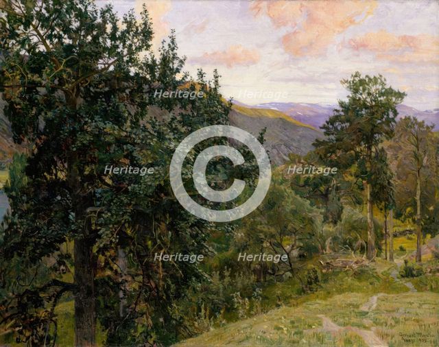 View from Vaga, 1905-1906. Creator: Gerhard Munthe.