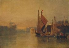 View from Yarmouth Bridge, Norfolk, Looking towards Breydon, Just after Sunset c1823. Artist: John Sell Cotman