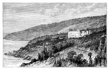 View in the Crimea: the Palace Woronzow, Alupka, Ukraine, c1888