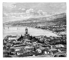 View in the Crimea: Yalta, c1888